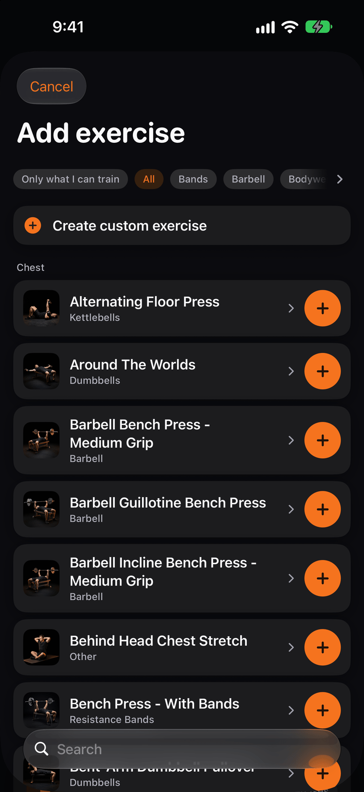 Brawnly exercise catalogue